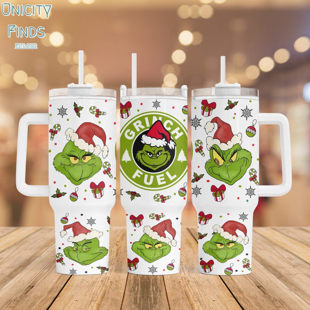 The Grinch Movies Custom Stanley Quencher 40Oz Stainless Steel Tumbler With Handle