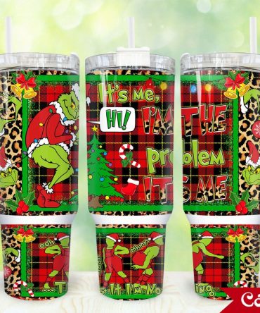 The Grinch Movies Custom Stanley Quencher 40Oz Stainless Steel Tumbler With Handle