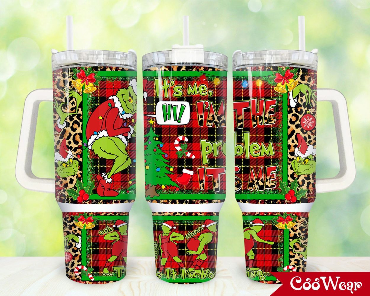 The Grinch Movies Custom Stanley Quencher 40Oz Stainless Steel Tumbler With Handle