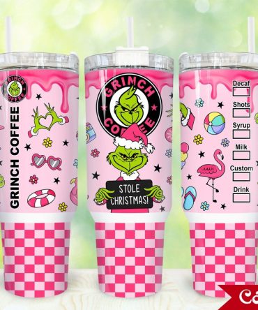 The Grinch Movies Custom Stanley Quencher 40Oz Stainless Steel Tumbler With Handle