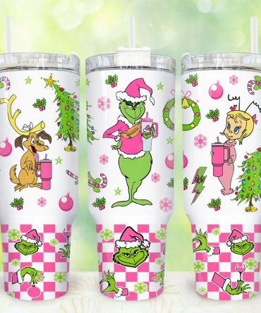 The Grinch Movies Custom Stanley Quencher 40Oz Stainless Steel Tumbler With Handle