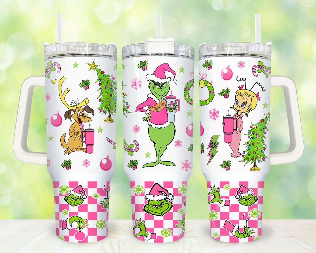 The Grinch Movies Custom Stanley Quencher 40Oz Stainless Steel Tumbler With Handle