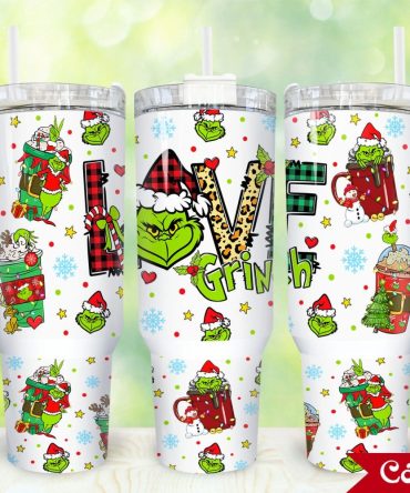 The Grinch Movies Custom Stanley Quencher 40Oz Stainless Steel Tumbler With Handle