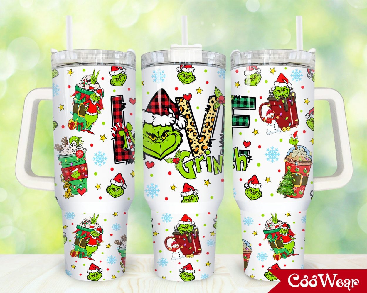 The Grinch Movies Custom Stanley Quencher 40Oz Stainless Steel Tumbler With Handle