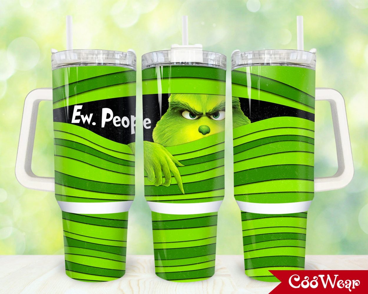 The Grinch Movies Custom Stanley Quencher 40Oz Stainless Steel Tumbler With Handle