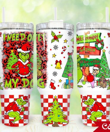 The Grinch Movies Custom Stanley Quencher 40Oz Stainless Steel Tumbler With Handle