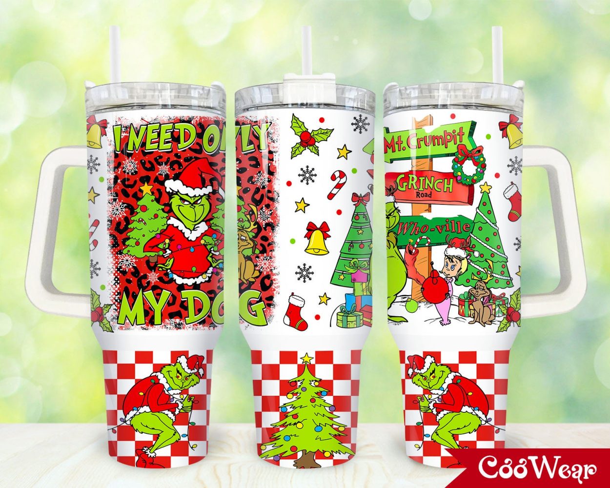 The Grinch Movies Custom Stanley Quencher 40Oz Stainless Steel Tumbler With Handle