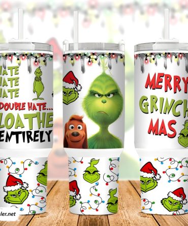 The Grinch Movies Custom Stanley Quencher 40Oz Stainless Steel Tumbler With Handle