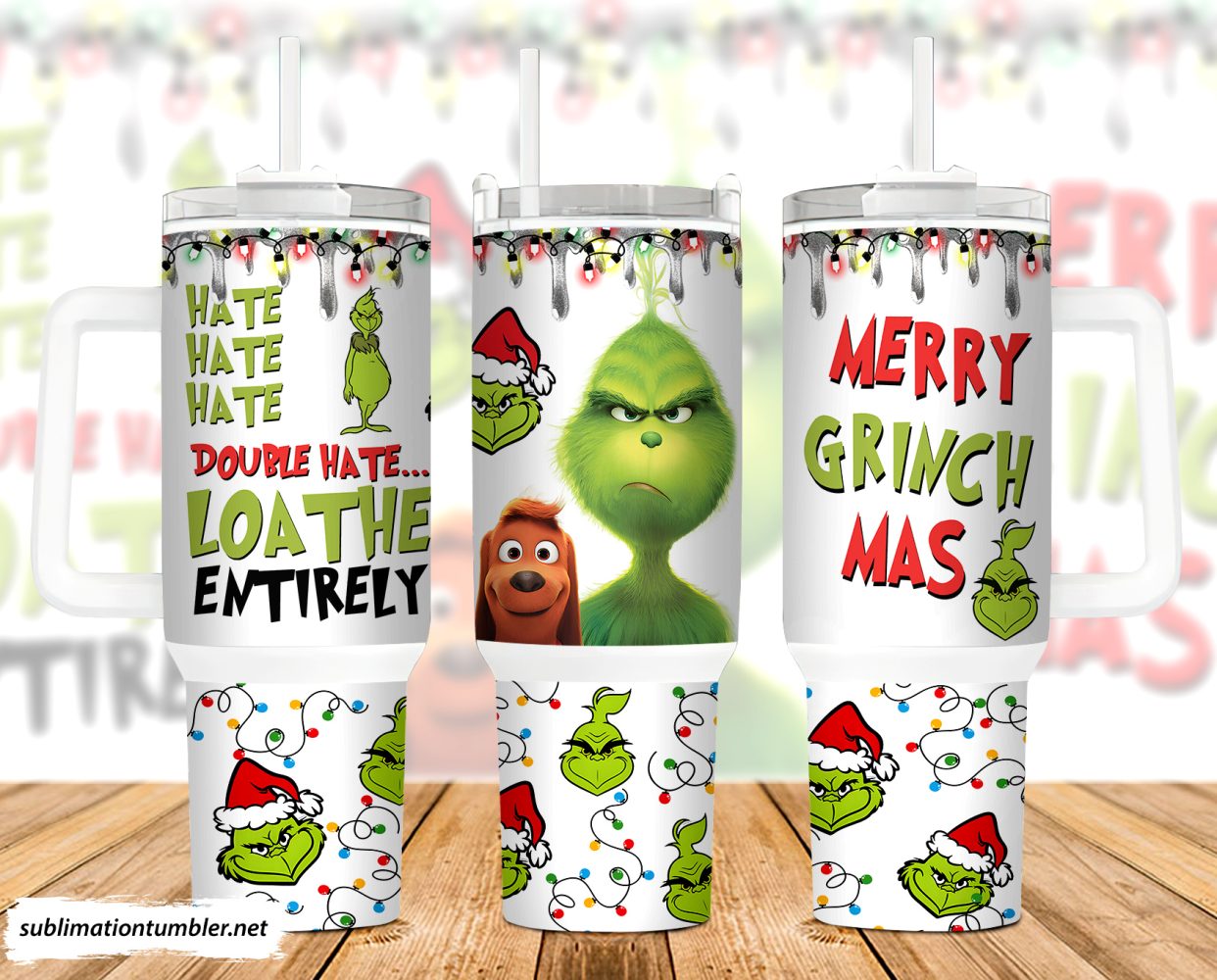 The Grinch Movies Custom Stanley Quencher 40Oz Stainless Steel Tumbler With Handle