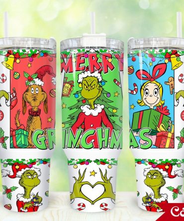 The Grinch Movies Custom Stanley Quencher 40Oz Stainless Steel Tumbler With Handle