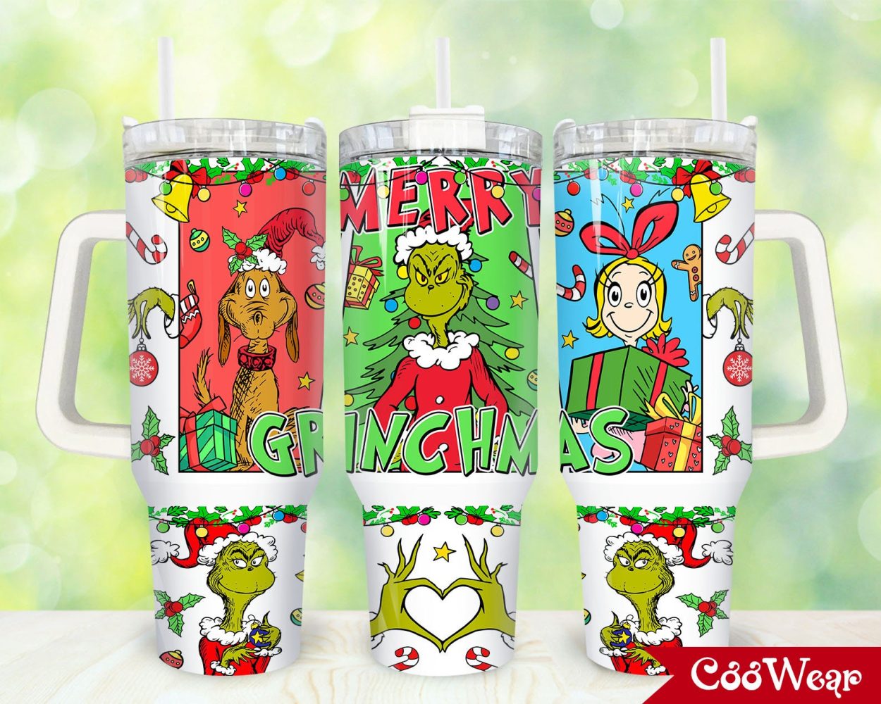 The Grinch Movies Custom Stanley Quencher 40Oz Stainless Steel Tumbler With Handle