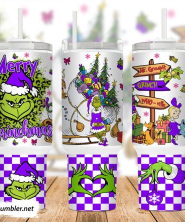 The Grinch Movies Custom Stanley Quencher 40Oz Stainless Steel Tumbler With Handle
