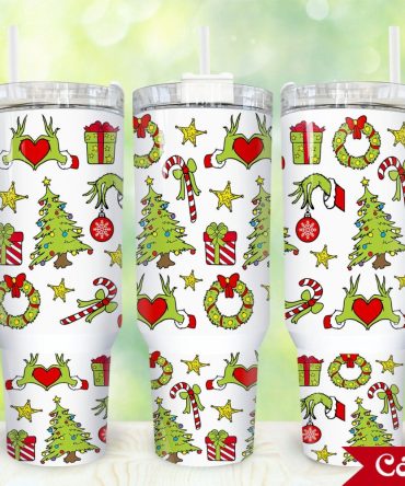 The Grinch Movies Custom Stanley Quencher 40Oz Stainless Steel Tumbler With Handle