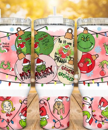 The Grinch Movies Custom Stanley Quencher 40Oz Stainless Steel Tumbler With Handle