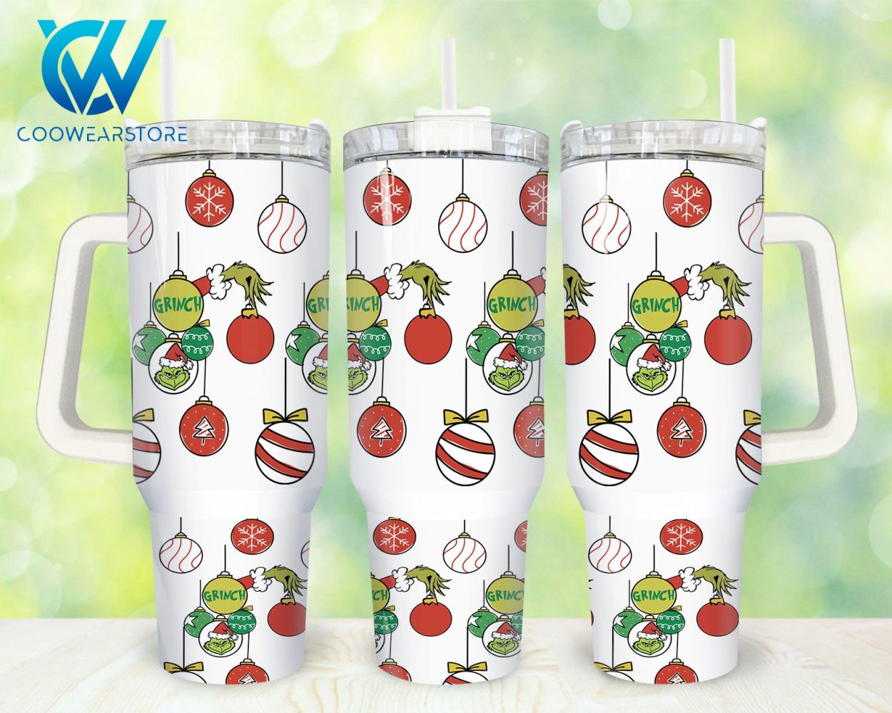 The Grinch Movies Custom Stanley Quencher 40Oz Stainless Steel Tumbler With Handle