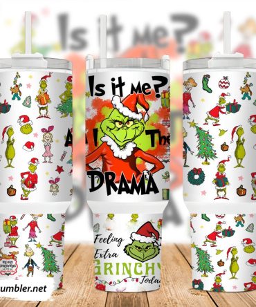 The Grinch Movies Custom Stanley Quencher 40Oz Stainless Steel Tumbler With Handle