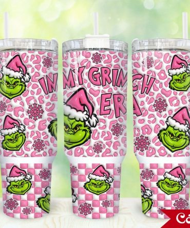 The Grinch Movies Custom Stanley Quencher 40Oz Stainless Steel Tumbler With Handle