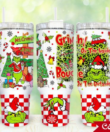 The Grinch Movies Custom Stanley Quencher 40Oz Stainless Steel Tumbler With Handle