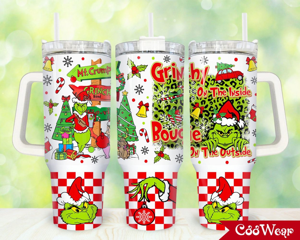 The Grinch Movies Custom Stanley Quencher 40Oz Stainless Steel Tumbler With Handle