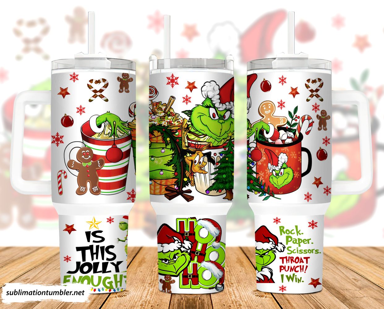 The Grinch Movies Custom Stanley Quencher 40Oz Stainless Steel Tumbler With Handle