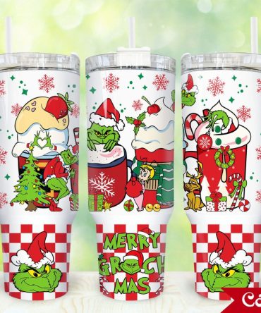 The Grinch Movies Custom Stanley Quencher 40Oz Stainless Steel Tumbler With Handle