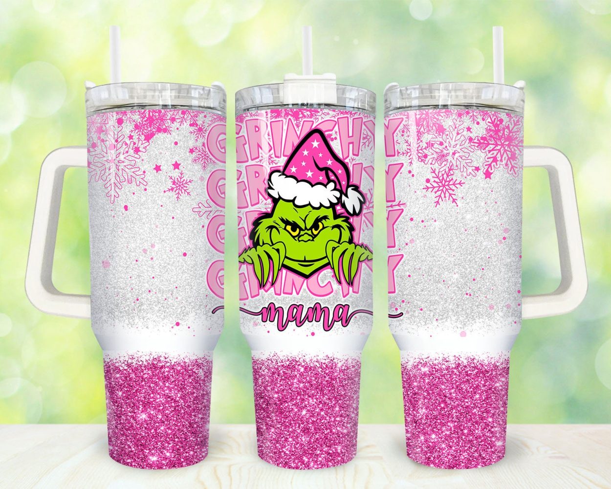 The Grinch Movies Custom Stanley Quencher 40Oz Stainless Steel Tumbler With Handle