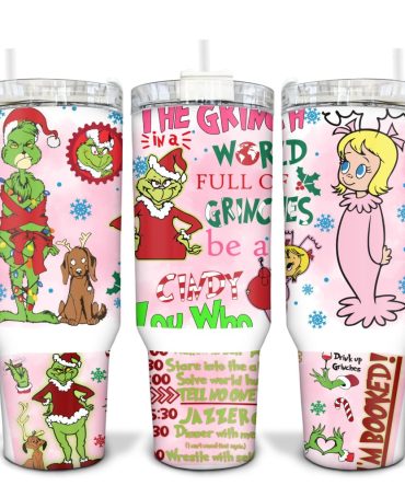 The Grinch Movies Custom Stanley Quencher 40Oz Stainless Steel Tumbler With Handle