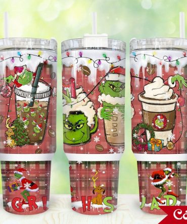 The Grinch Movies Custom Stanley Quencher 40Oz Stainless Steel Tumbler With Handle