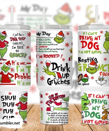 The Grinch Movies Custom Stanley Quencher 40Oz Stainless Steel Tumbler With Handle