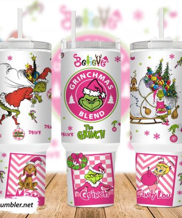 The Grinch Movies Custom Stanley Quencher 40Oz Stainless Steel Tumbler With Handle