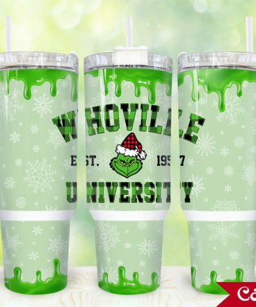 The Grinch Movies Custom Stanley Quencher 40Oz Stainless Steel Tumbler With Handle