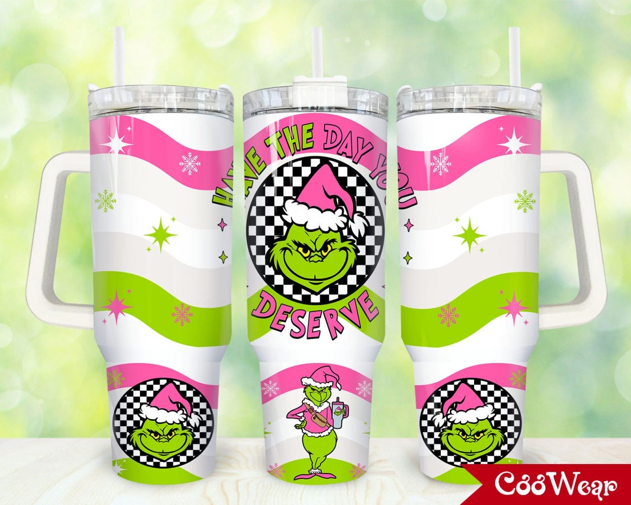 The Grinch Movies Custom Stanley Quencher 40Oz Stainless Steel Tumbler With Handle