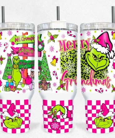 The Grinch Movies Custom Stanley Quencher 40Oz Stainless Steel Tumbler With Handle