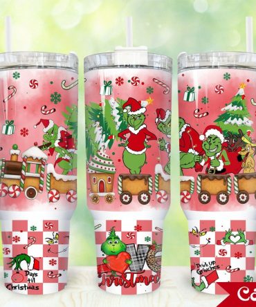 The Grinch Movies Custom Stanley Quencher 40Oz Stainless Steel Tumbler With Handle