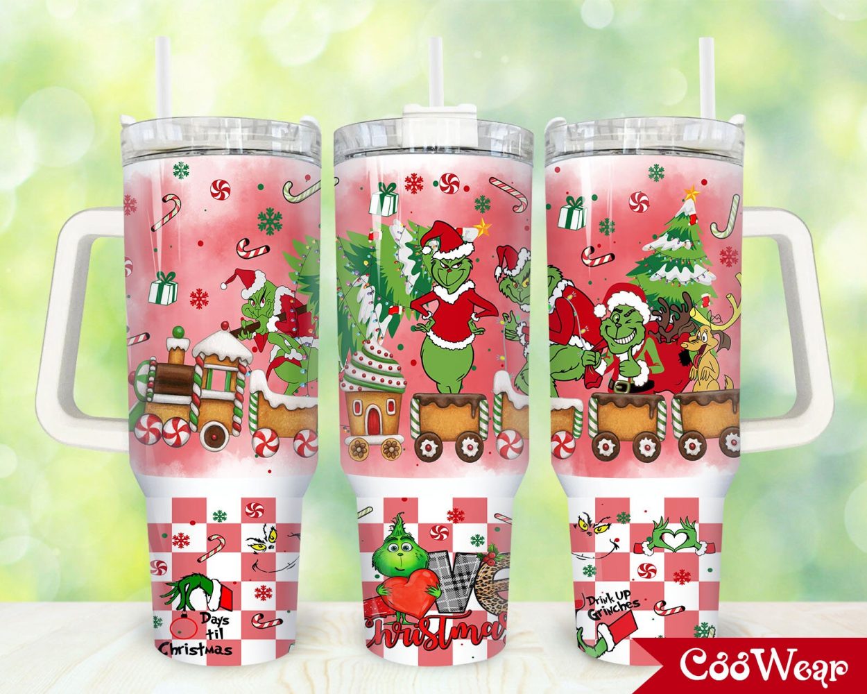 The Grinch Movies Custom Stanley Quencher 40Oz Stainless Steel Tumbler With Handle