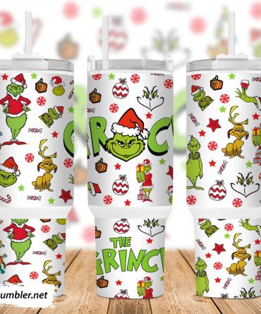 The Grinch Movies Custom Stanley Quencher 40Oz Stainless Steel Tumbler With Handle