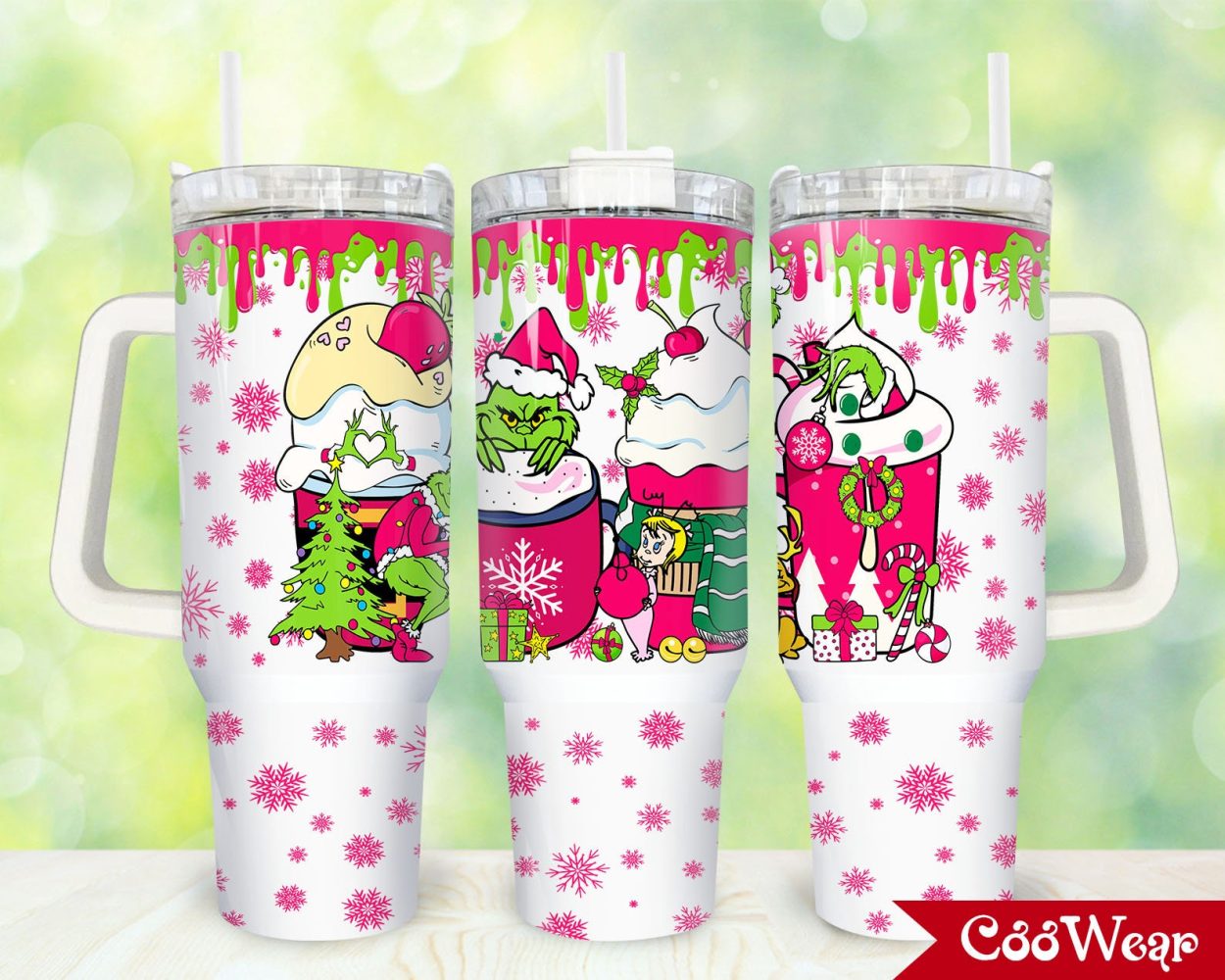 The Grinch Movies Custom Stanley Quencher 40Oz Stainless Steel Tumbler With Handle