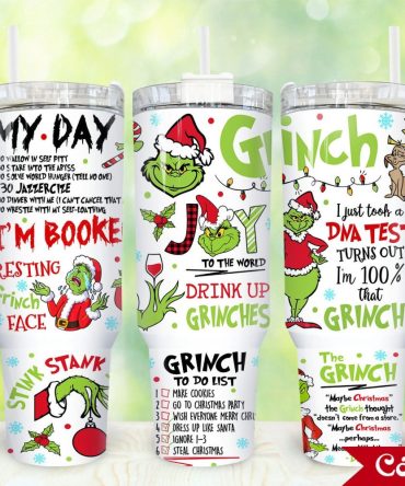 The Grinch Movies Custom Stanley Quencher 40Oz Stainless Steel Tumbler With Handle