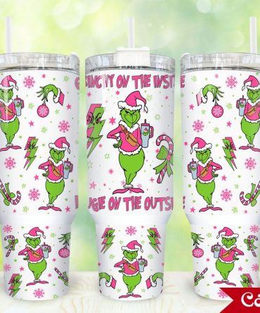 The Grinch Movies Custom Stanley Quencher 40Oz Stainless Steel Tumbler With Handle