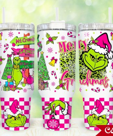 The Grinch Movies Custom Stanley Quencher 40Oz Stainless Steel Tumbler With Handle