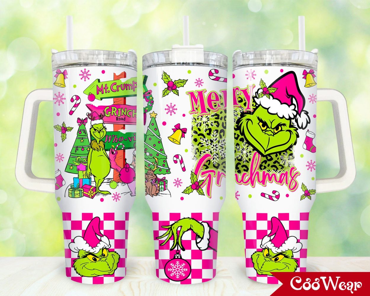 The Grinch Movies Custom Stanley Quencher 40Oz Stainless Steel Tumbler With Handle