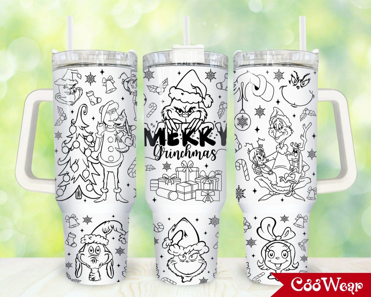 The Grinch Movies Custom Stanley Quencher 40Oz Stainless Steel Tumbler With Handle
