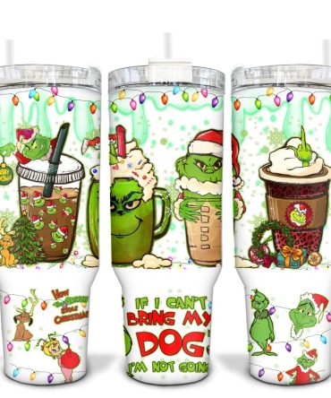 The Grinch Movies Custom Stanley Quencher 40Oz Stainless Steel Tumbler With Handle