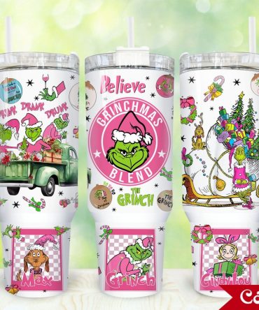 The Grinch Movies Custom Stanley Quencher 40Oz Stainless Steel Tumbler With Handle