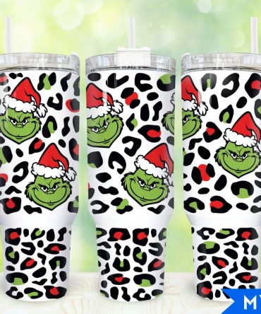 The Grinch Movies Custom Stanley Quencher 40Oz Stainless Steel Tumbler With Handle