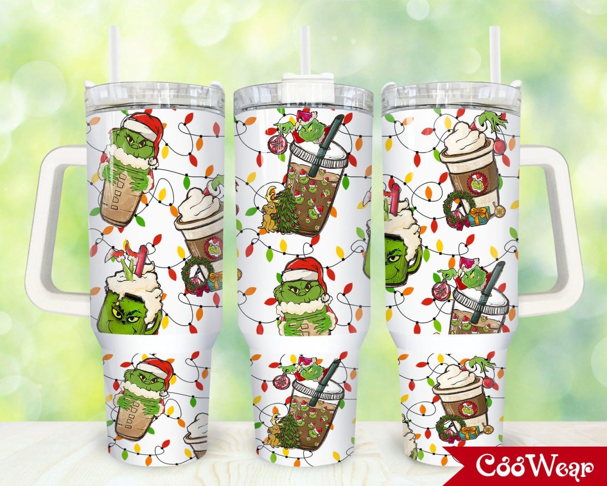 The Grinch Movies Custom Stanley Quencher 40Oz Stainless Steel Tumbler With Handle
