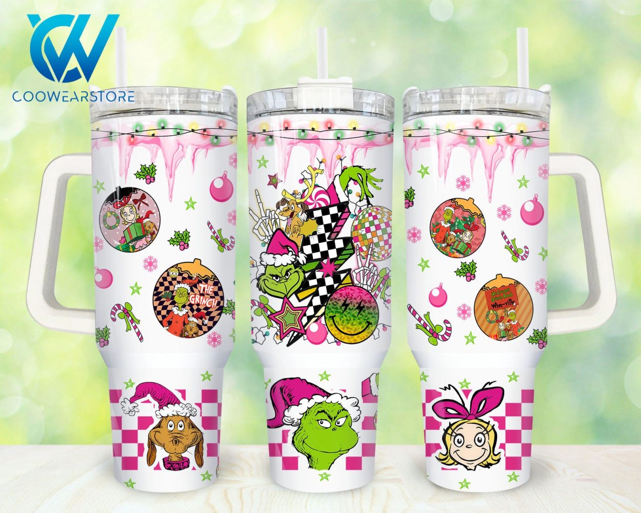 The Grinch Movies Custom Stanley Quencher 40Oz Stainless Steel Tumbler With Handle