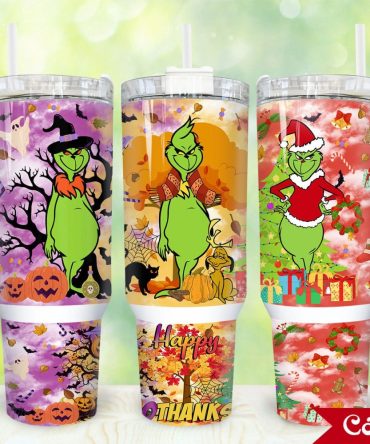 The Grinch Movies Custom Stanley Quencher 40Oz Stainless Steel Tumbler With Handle