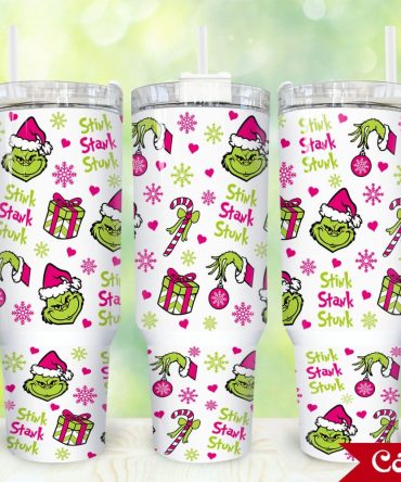 The Grinch Movies Custom Stanley Quencher 40Oz Stainless Steel Tumbler With Handle