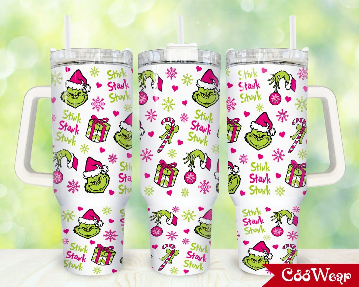 The Grinch Movies Custom Stanley Quencher 40Oz Stainless Steel Tumbler With Handle